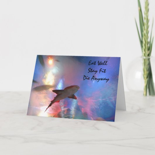 ハッピーバースデーシャークユーモア カード (正面)