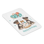 ハッピーバースデーシュナウザードッグ マグネット (右側)