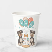 ハッピーバースデーシュナウザードッグ 紙コップ (裏面)