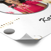 ハッピーバースデーシンプルカスタムフォトギフト ポスター (角)