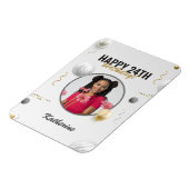 ハッピーバースデーシンプルカスタムフォトギフト マグネット (左側)