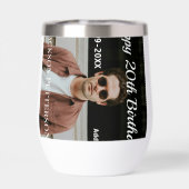 ハッピーバースデーシンプルタ20歳の写真の追加モダン日 (背面)