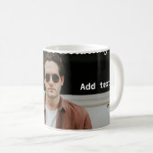 ハッピーバースデーシンプルタ20歳の写真の追加モダン日 コーヒーマグカップ (正面右)