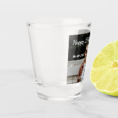 ハッピーバースデーシンプルタ20歳の写真の追加モダン日 ショットグラス (左)