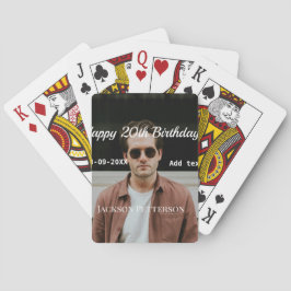 ハッピーバースデーシンプルタ20歳の写真の追加モダン日 トランプ