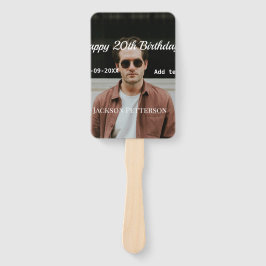 ハッピーバースデーシンプルタ20歳の写真の追加モダン日 ハンドファン