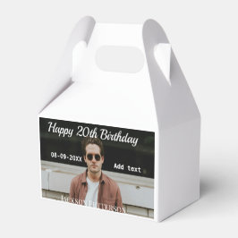 ハッピーバースデーシンプルタ20歳の写真の追加モダン日 フェイバーボックス