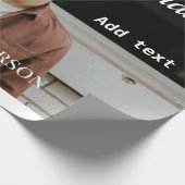 ハッピーバースデーシンプルタ20歳の写真の追加モダン日 ラッピングペーパー (角)