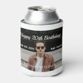 ハッピーバースデーシンプルタ20歳の写真の追加モダン日 缶クーラー (缶正面)