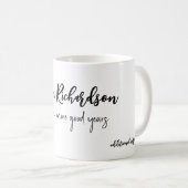 ハッピーバースデーシンプルホワイト コーヒーマグカップ (正面右)