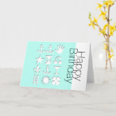 ハッピーバースデーシンボルや象徴の友情グリーティングカード カード (黄色い花)