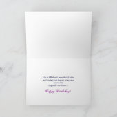 ハッピーバースデーシークレットパル – ソフトフローラエレガンス カード (内部)