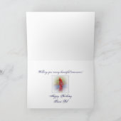 ハッピーバースデーシークレットパル – 赤深紅色 カード (内部)