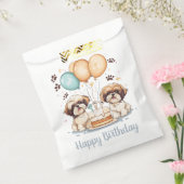 ハッピーバースデーシーズー（犬）ズドッグお誕生日ケーキ フェイバーバッグ (封をした状態)