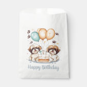 ハッピーバースデーシーズー（犬）ズドッグお誕生日ケーキ フェイバーバッグ (正面)