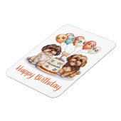 ハッピーバースデーシーズー(犬)ズドッグお誕生日ケーキ マグネット (左側)