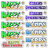 ハッピーバースデーシール シール (正面)
