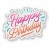 ハッピーバースデーシール シール (正面)