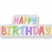 ハッピーバースデーシール シール (正面)