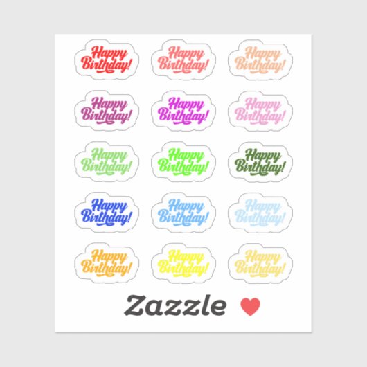 ハッピーバースデーシール シール (シート)