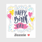 ハッピーバースデーシール シール (シート)