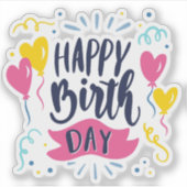 ハッピーバースデーシール シール (正面)