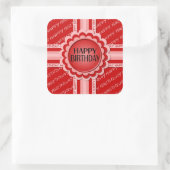 ハッピーバースデーシール スクエアシール (バッグ)