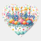 ハッピーバースデーシール ハートシール (正面)