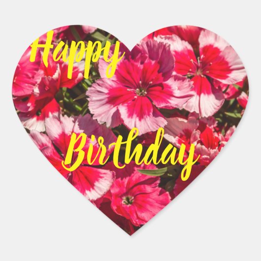 ハッピーバースデーシール ハートシール (正面)