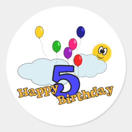 ハッピーバースデーシール ラウンドシール (正面)