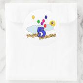 ハッピーバースデーシール ラウンドシール (バッグ)