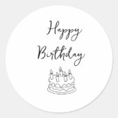 ハッピーバースデーシール ラウンドシール (正面)