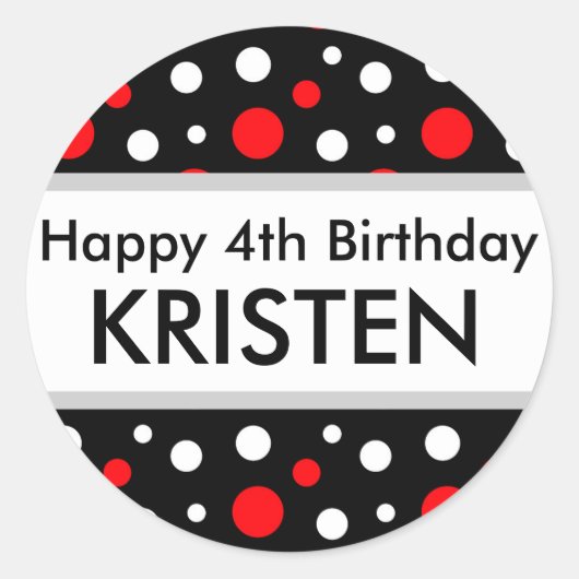 ハッピーバースデーシール ラウンドシール (正面)