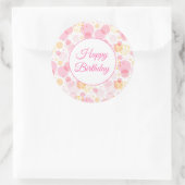 ハッピーバースデーシール ラウンドシール (バッグ)