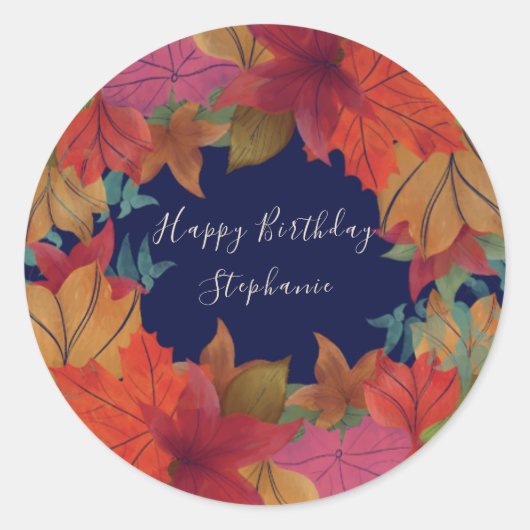 ハッピーバースデーシール ラウンドシール (正面)