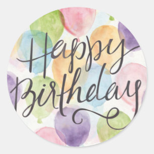 ハッピーバースデーシール ラウンドシール
