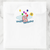 ハッピーバースデーシール ラウンドシール (バッグ)