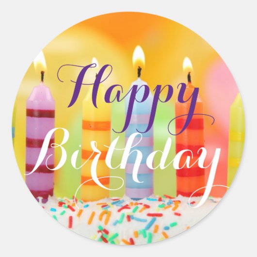 ハッピーバースデーシール ラウンドシール (正面)