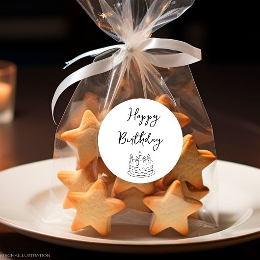 ハッピーバースデーシール ラウンドシール