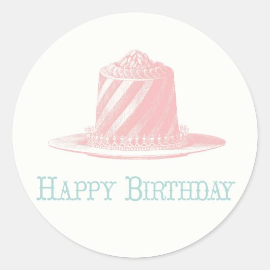 ハッピーバースデーシール ラウンドシール (正面)