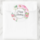 ハッピーバースデーシール ラウンドシール (バッグ)