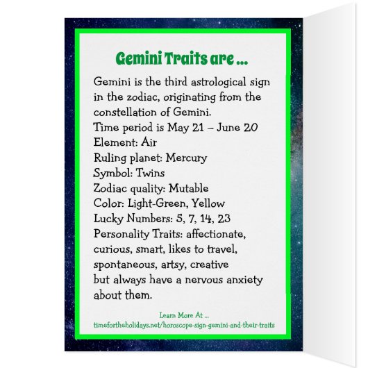 ハッピーバースデージェミニの友人または家族 (内側 (左))