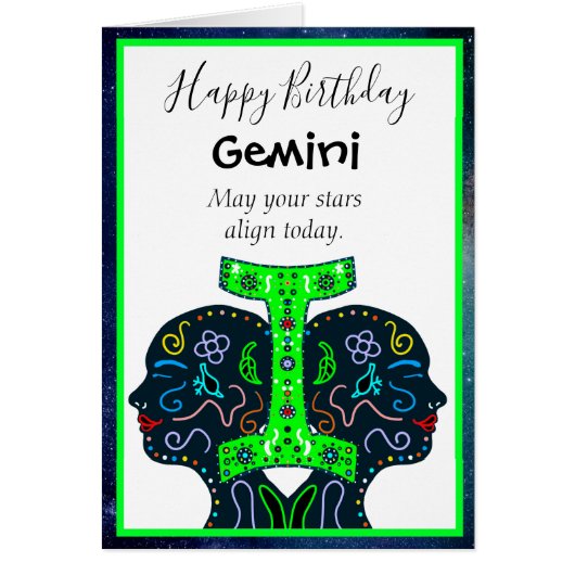 ハッピーバースデージェミニの友人または家族 (正面)