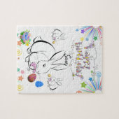 ハッピーバースデージグソーパズルウサギ ジグソーパズル (横)