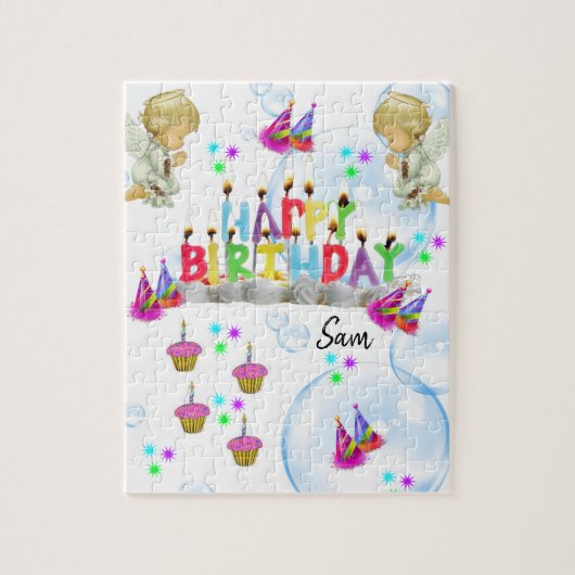 ハッピーバースデージグソーパズルツインエンジェルス ジグソーパズル (縦)