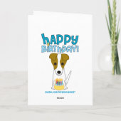 ハッピーバースデージャックラッセルテリア カード (裏面)