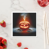 ハッピーバースデージャック・オ・ランタン・キャンドル スタンダードカクテルナプキン (インサイチュ)