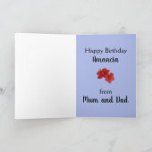 ハッピーバースデージャマイカトロピカルジャングルパターン(の模様が)ある カード (内部)