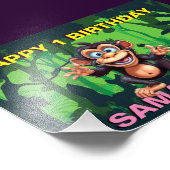 ハッピーバースデージャングルの子供 フォトプリント (角)