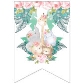 ハッピーバースデージャングル動物 バンティングフラッグ (第1の旗)